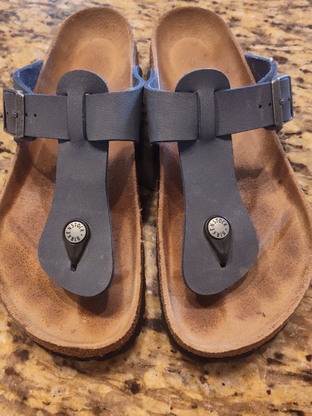 Birkenstock Gizeh Thong Sandals – Dusty Blue/Navy (Size EU 40 / US 9-9.5)